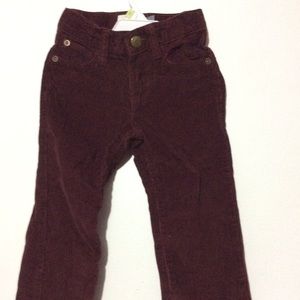 Burgundy pants for toddler. good condition.